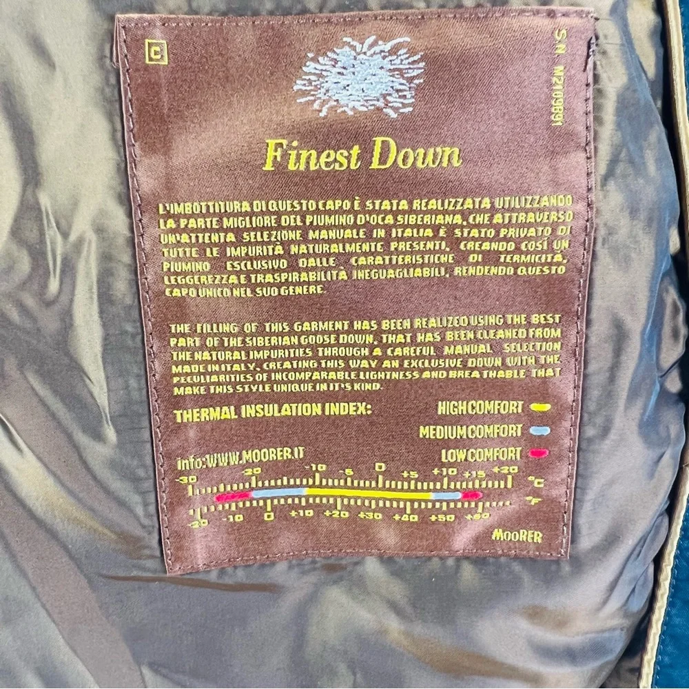 MooRER‎ SP-SIRO-KM Blue Double Breasted Goose Down Jacket